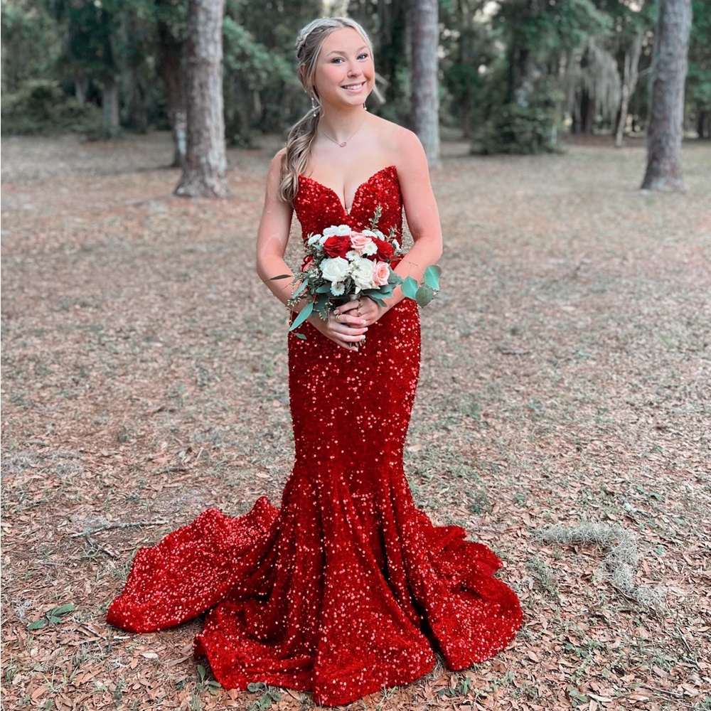 Stunning Red Sequin Gown